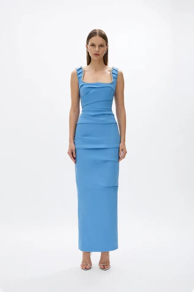 Women Maxi Dresses Rachel Gilbert Onyx Gown Marina Blue