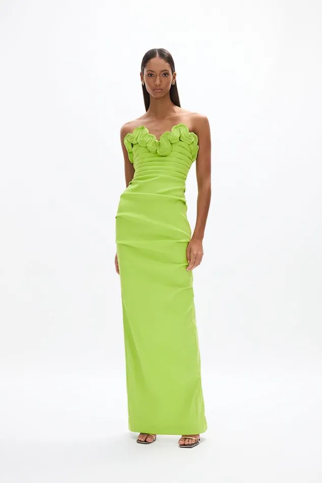 Women Maxi Dresses Rachel Gilbert Ren Gown Lime