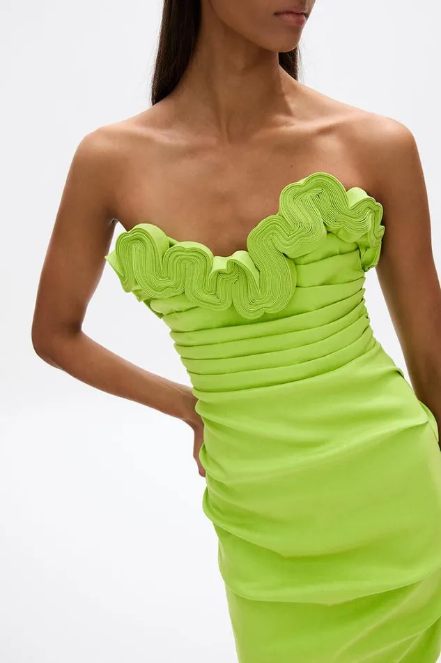 Women Maxi Dresses Rachel Gilbert Ren Gown Lime Women Maxi Dresses Rachel Gilbert Ren Gown Lime