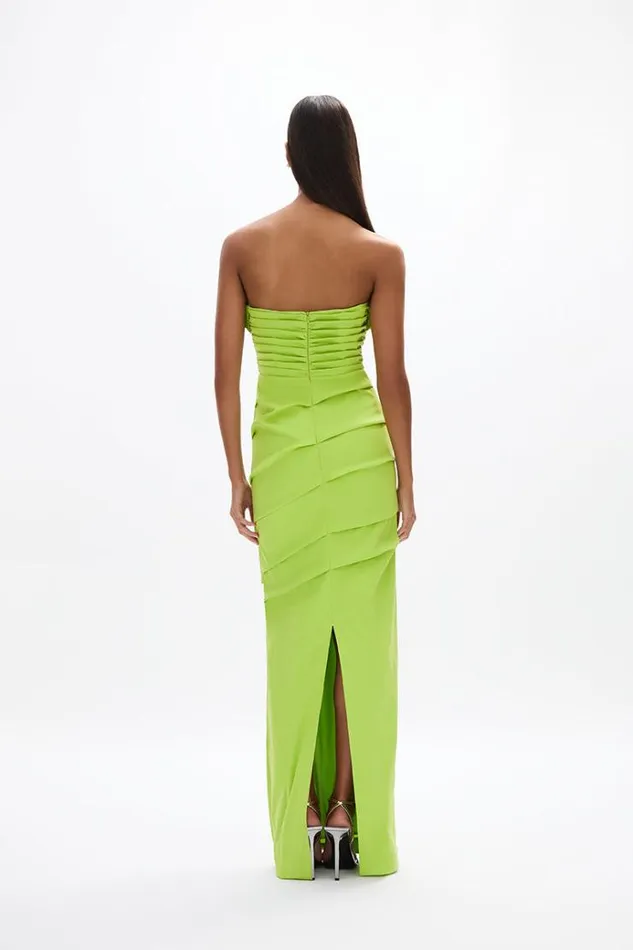 Women Maxi Dresses Rachel Gilbert Ren Gown Lime Women Maxi Dresses Rachel Gilbert Ren Gown Lime