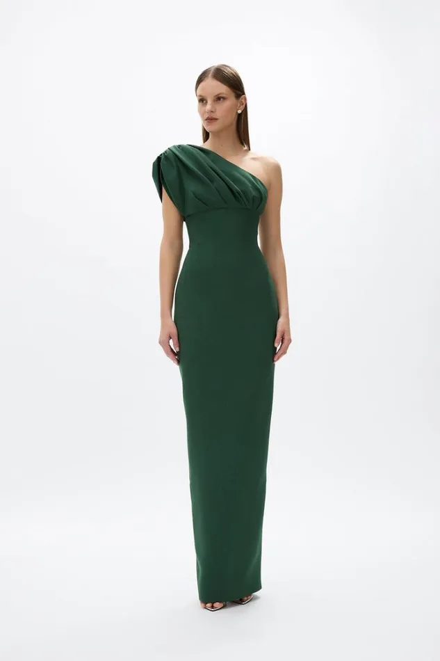 Women Maxi Dresses Rachel Gilbert Winnie Gown Pine Needle