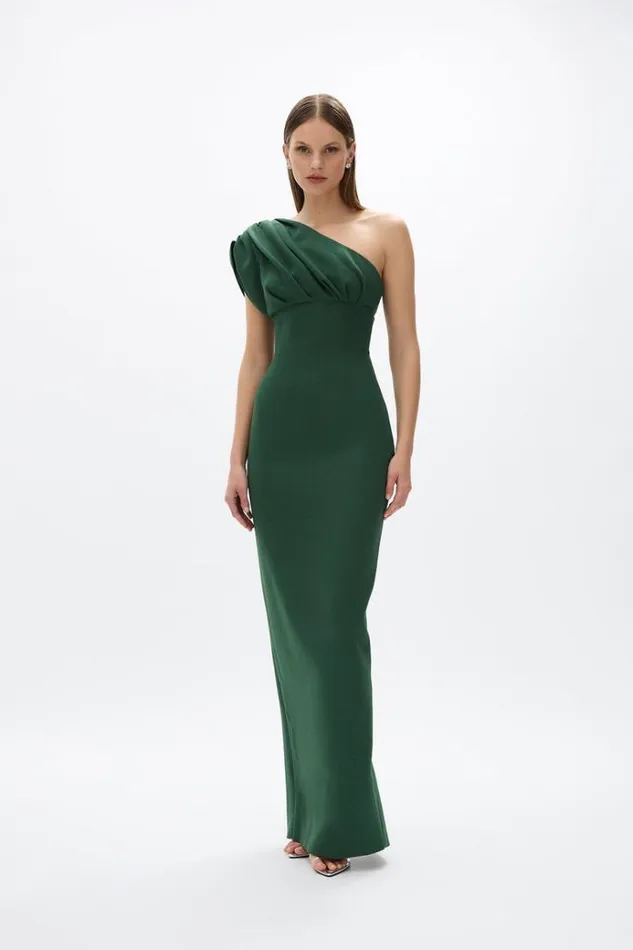 Women Maxi Dresses Rachel Gilbert Winnie Gown Pine Needle Women Maxi Dresses Rachel Gilbert Winnie Gown Pine Needle