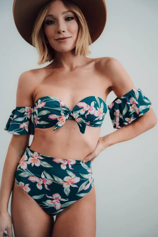 Women Miami Bikini Top Topaz Floral Baltic Born Bikini