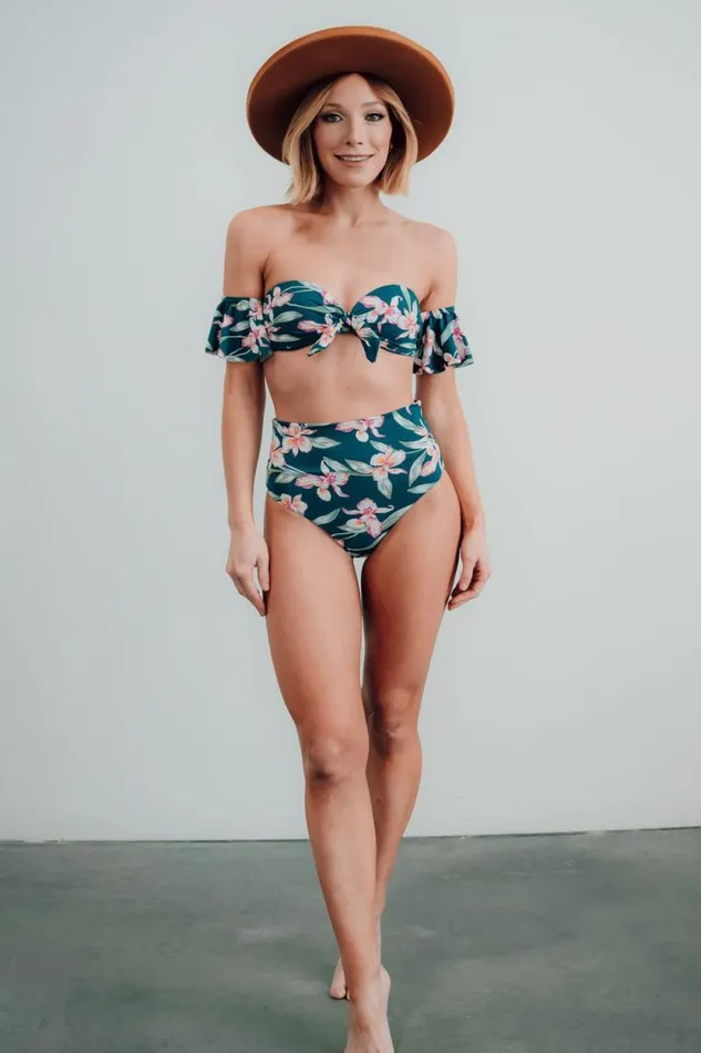 Women Miami Bikini Top Topaz Floral Baltic Born Bikini