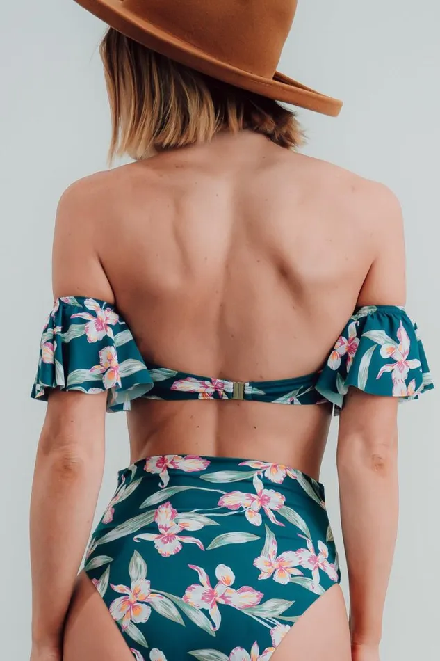 Women Miami Bikini Top Topaz Floral Baltic Born Bikini