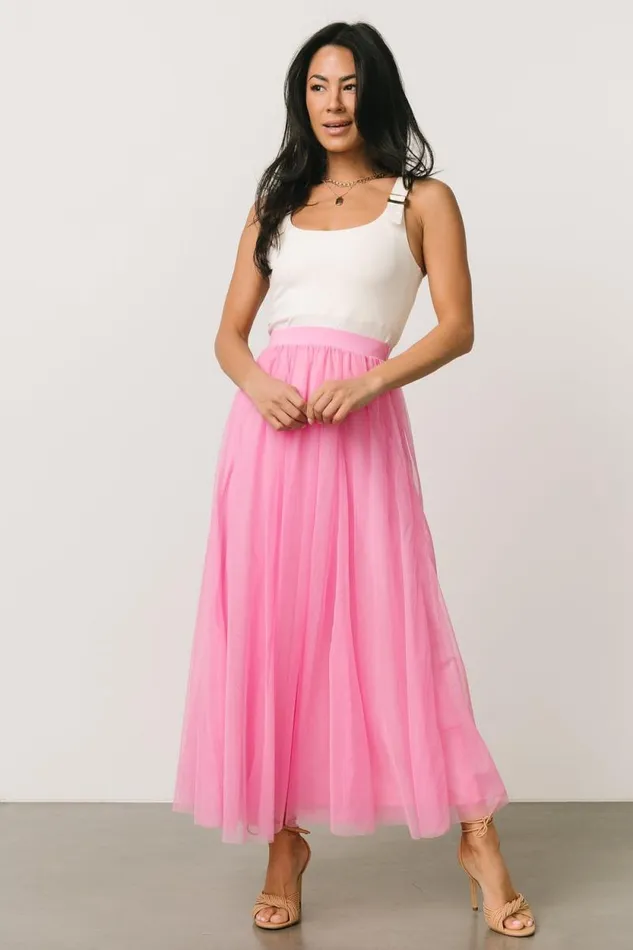 Women Mila Tulle Skirt Taffy Pink Baltic Born Maxi Dresses