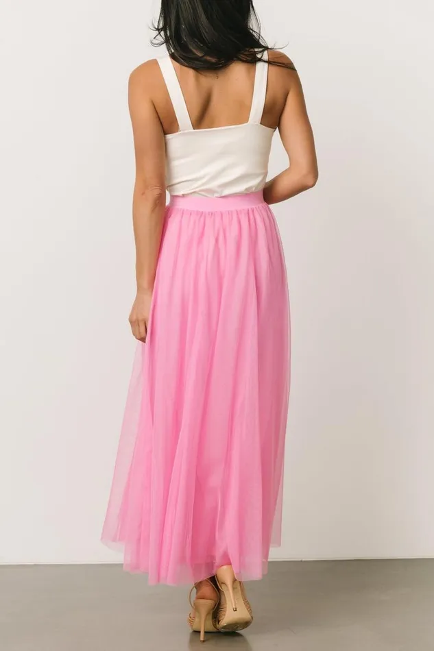 Women Mila Tulle Skirt Taffy Pink Baltic Born Maxi Dresses