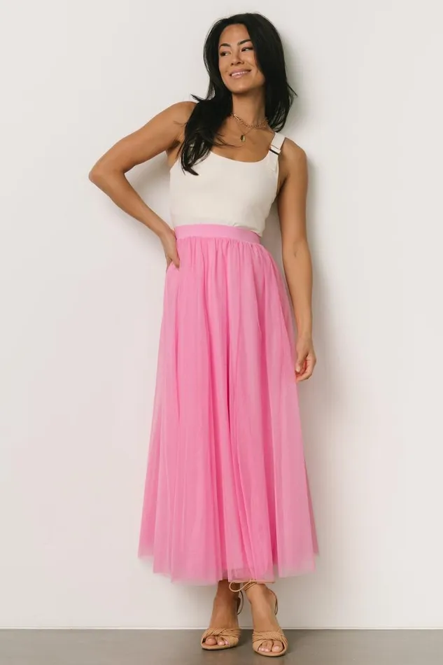 Women Mila Tulle Skirt Taffy Pink Baltic Born Maxi Dresses