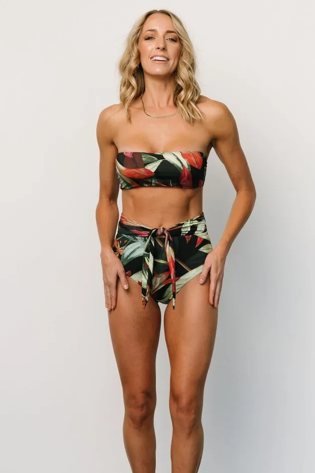 Women Milos High Waist Bikini Bottom Midnight Floral Baltic Born Bikini