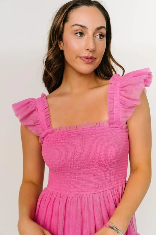 Women Mindi Tulle Midi Dress Pink Baltic Born Midi Dresses