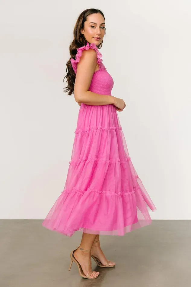 Women Mindi Tulle Midi Dress Pink Baltic Born Midi Dresses