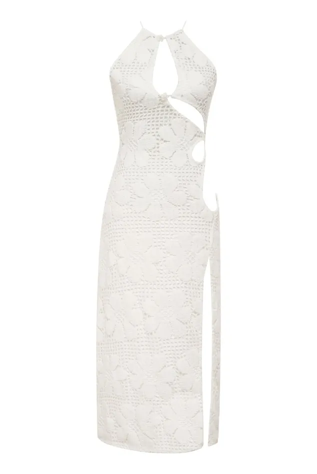 Women Mitra Midi Coverup White For Love and Lemons Swim Women Mitra Midi Coverup White For Love and Lemons Swim