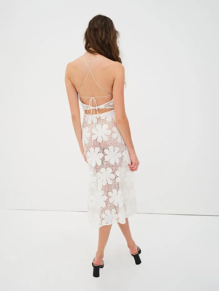 Women Mitra Midi Coverup White For Love and Lemons Swim Women Mitra Midi Coverup White For Love and Lemons Swim
