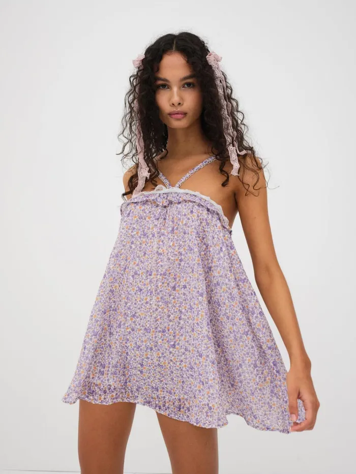 Women Mitra Mini Dress Lavender For Love and Lemons Dresses