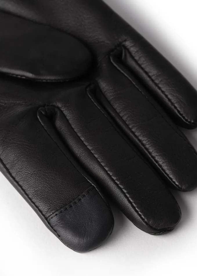 Women Monogram Leather Gloves Black Holland Cooper Gloves Women Monogram Leather Gloves Black Holland Cooper Gloves