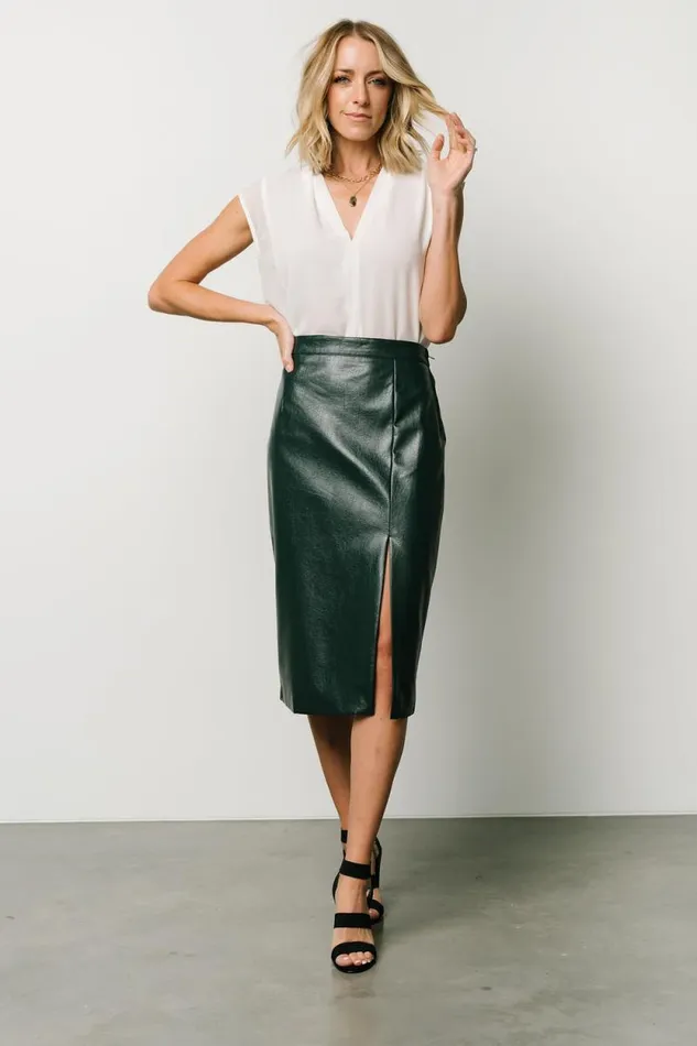 Women Montague Vegan Leather Skirt Pine Baltic Born Skirts