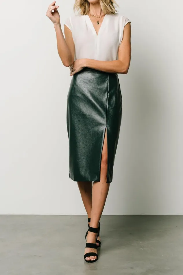 Women Montague Vegan Leather Skirt Pine Baltic Born Skirts Women Montague Vegan Leather Skirt Pine Baltic Born Skirts