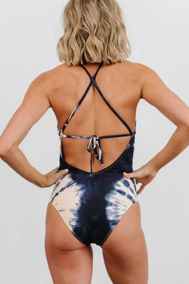 Women Mykonos One Piece Blue Tie Dye Baltic Born One Piece Women Mykonos One Piece Blue Tie Dye Baltic Born One Piece