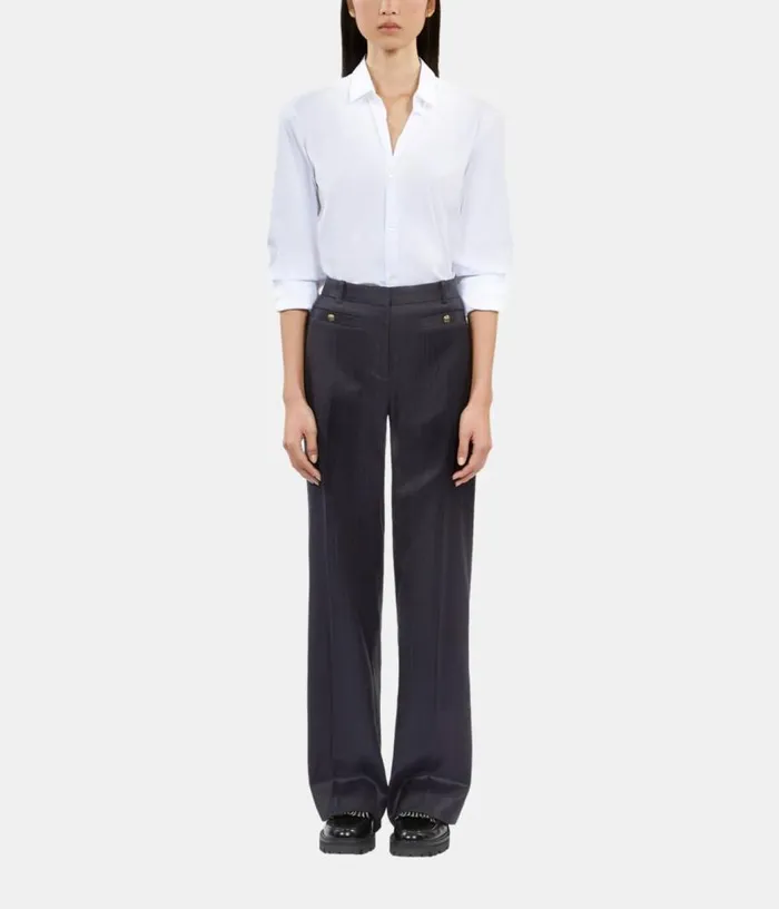 Women Navy Blue Suit Trousers THE KOOPLES Blazers and Suits