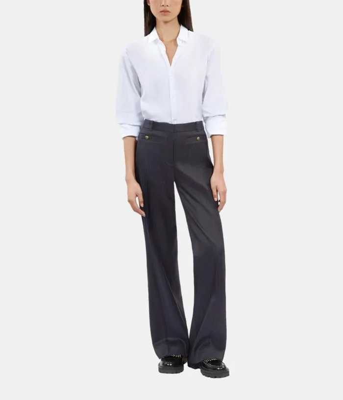 Women Navy Blue Suit Trousers THE KOOPLES Blazers and Suits