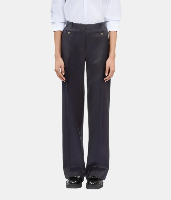 Women Navy Blue Suit Trousers THE KOOPLES Blazers and Suits