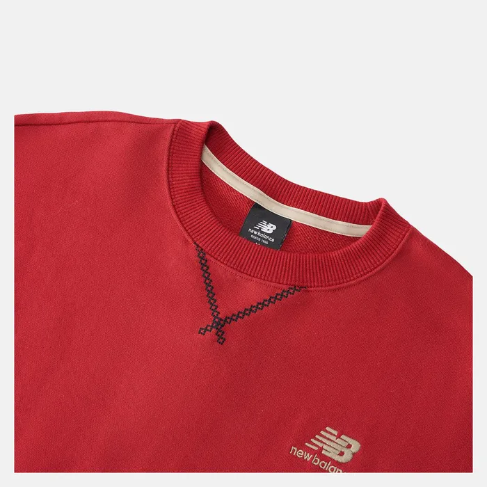 Women NB Athletics Lunar New Year French Terry Crewneck Crimson New Balance Hoodies and Sweatshirts Women NB Athletics Lunar New Year French Terry Crewneck Crimson New Balance Hoodies and Sweatshirts