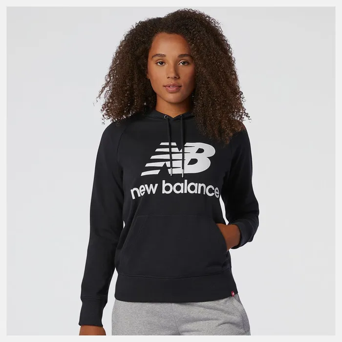 Women NB Essentials Pullover Hoodie Black New Balance Hoodies and Sweatshirts