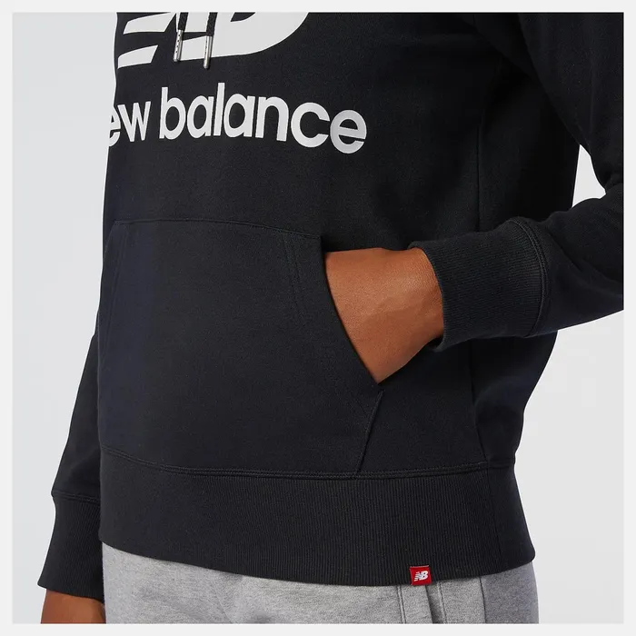 Women NB Essentials Pullover Hoodie Black New Balance Hoodies and Sweatshirts