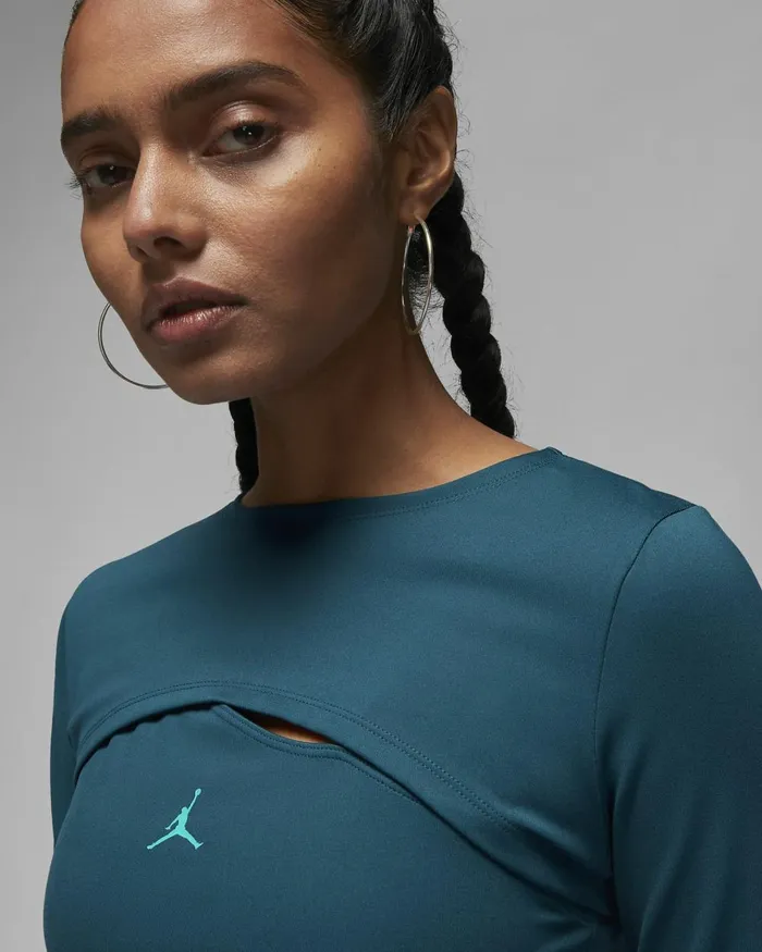 Women Nike All Clothing Jordan Sport Valerian Bluenew Emerald