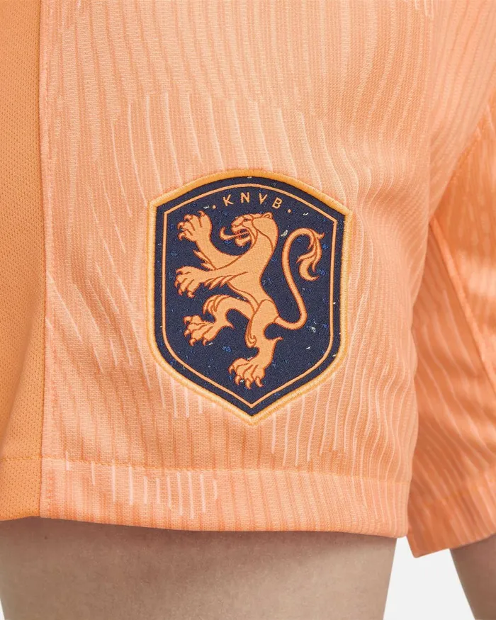 Women Nike All Clothing Netherlands 2023 Stadium Home Conesunset Glowblackened Blue