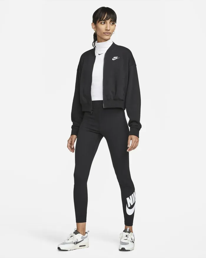 Women Nike All Clothing Sportswear Club Fleece Blackwhite