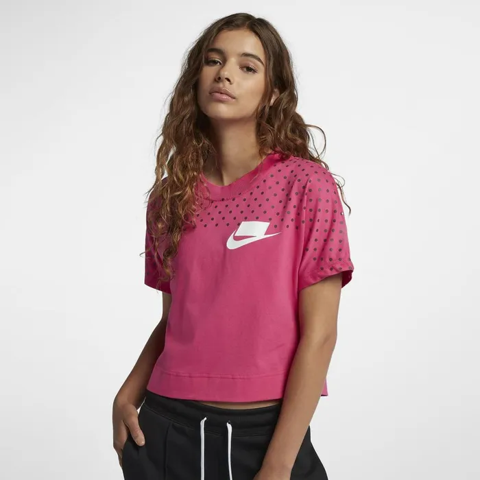 Women Nike All Clothing Sportswear Crop Top Watermelonwhiteolive Canvaswhite