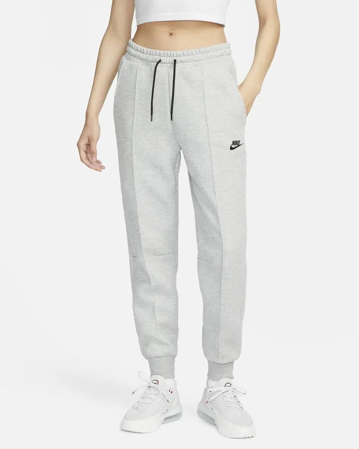 Women Nike All Clothing Sportswear Tech Fleece Dark Grey Heatherblack