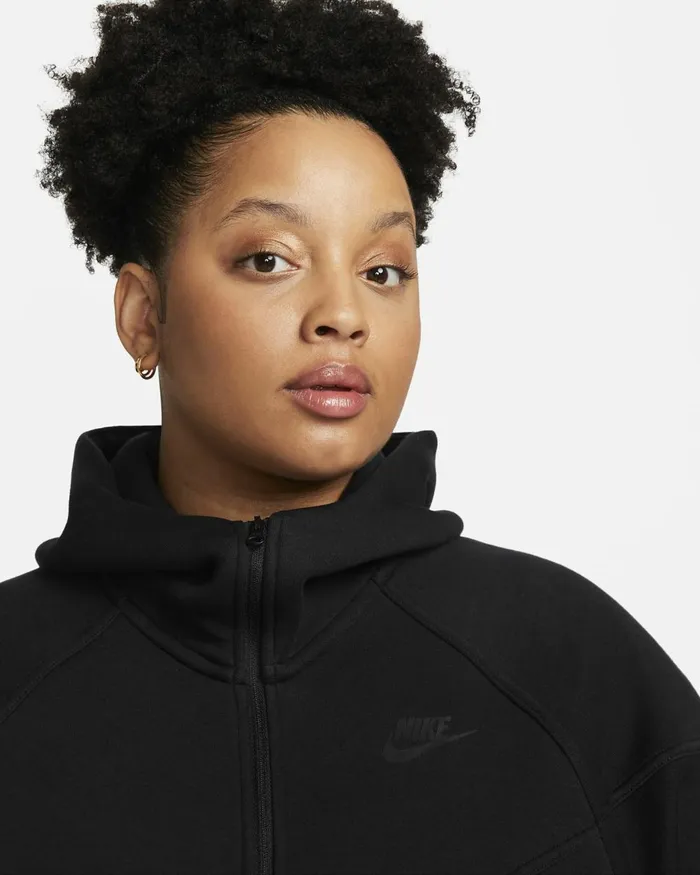 Women Nike All Clothing Sportswear Tech Fleece Windrunner Blackblack