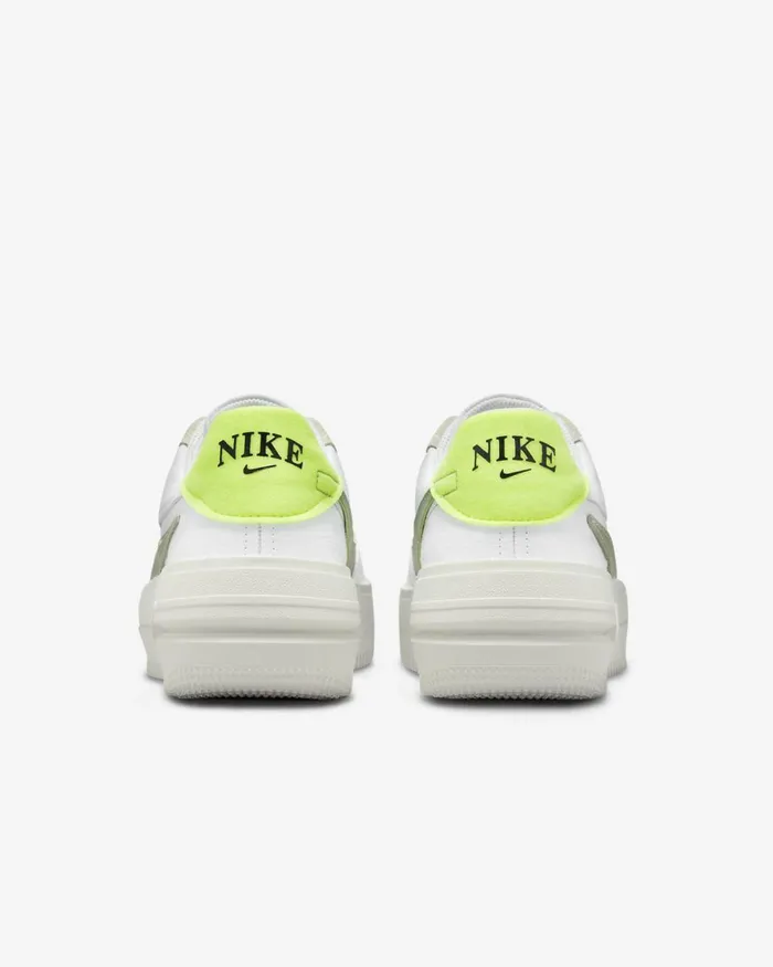 Women Nike All Shoes Air Force 1 PLTAFORM Whitesailvoltoil Green