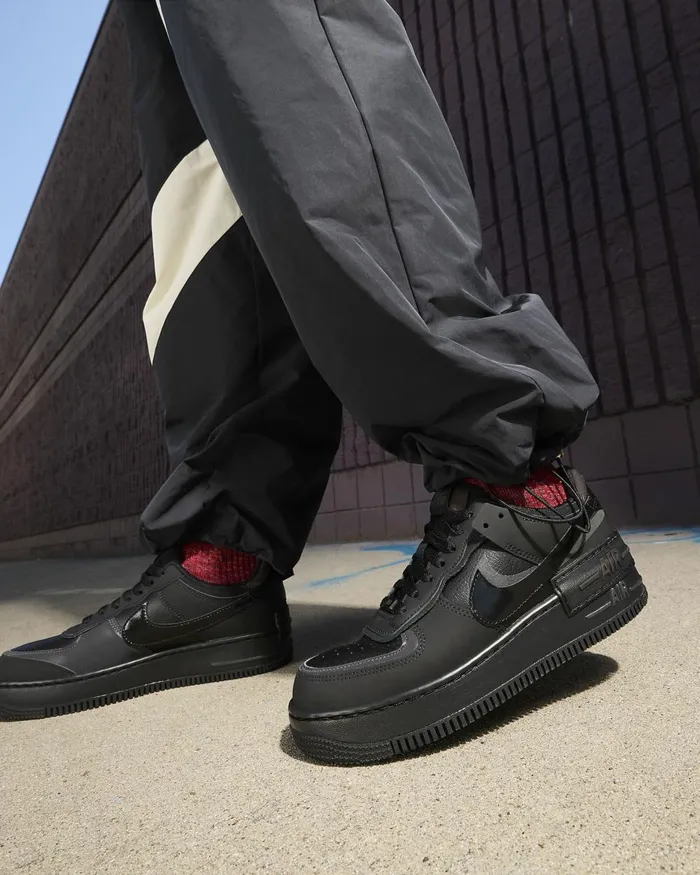 Women Nike All Shoes Air Force 1 Shadow Blackanthracitevelvet Brownblack