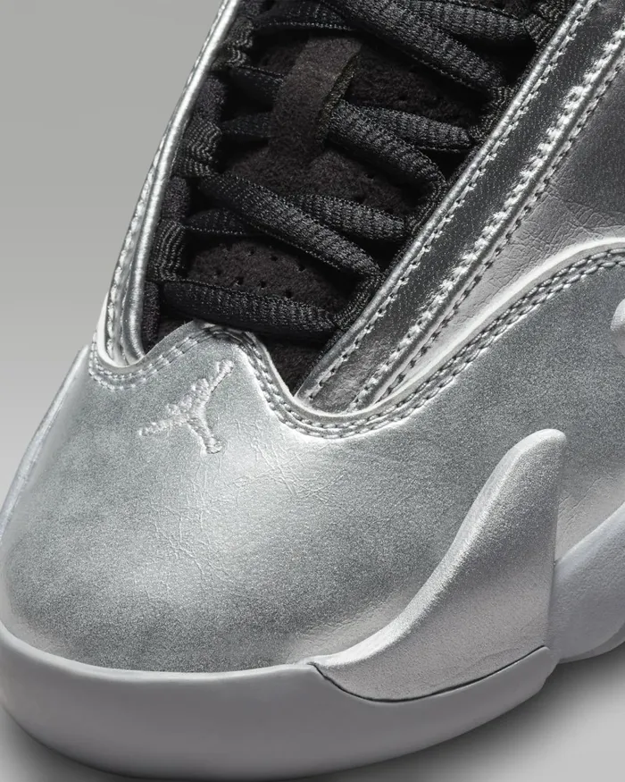 Women Nike All Shoes Air Jordan 14 Retro Low Metallic Silverwolf Greyblackfire Red