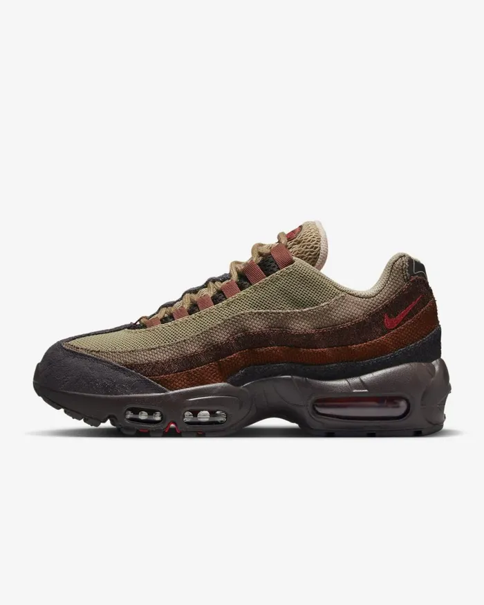 Women Nike All Shoes Air Max 95 Brown Basaltoxen Brownmars Stoneuniversity Red