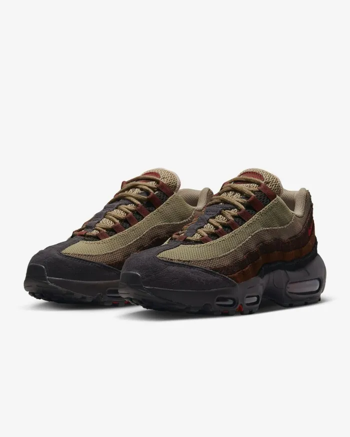 Women Nike All Shoes Air Max 95 Brown Basaltoxen Brownmars Stoneuniversity Red
