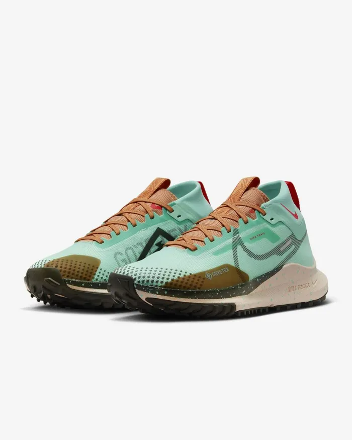 Women Nike All Shoes Pegasus Trail 4 GORETEX Emerald Riseamber Brownember Glowsequoia