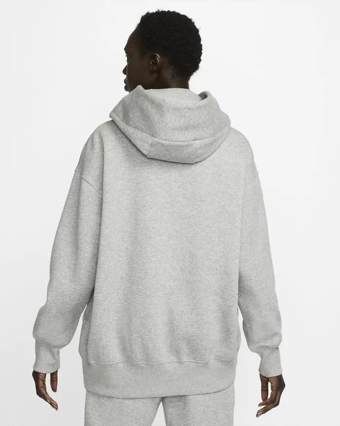 Women Nike Hoodies And Sweatshirts Sportswear Phoenix Fleece Dark Grey Heathersail