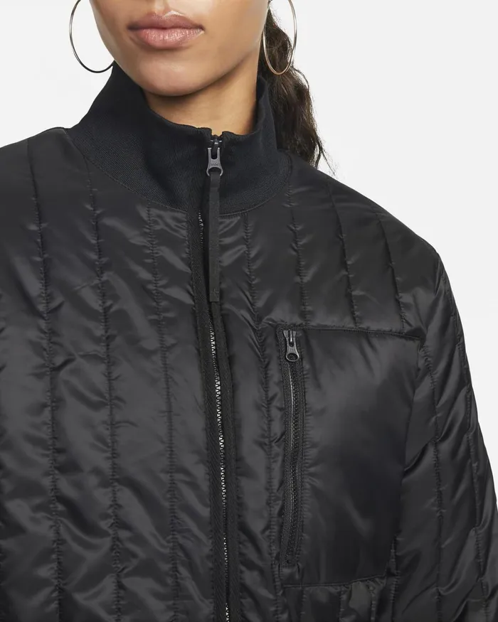 Women Nike Jackets Sportswear ThermaFIT Tech Pack Blacklight Orewood Brownblack
