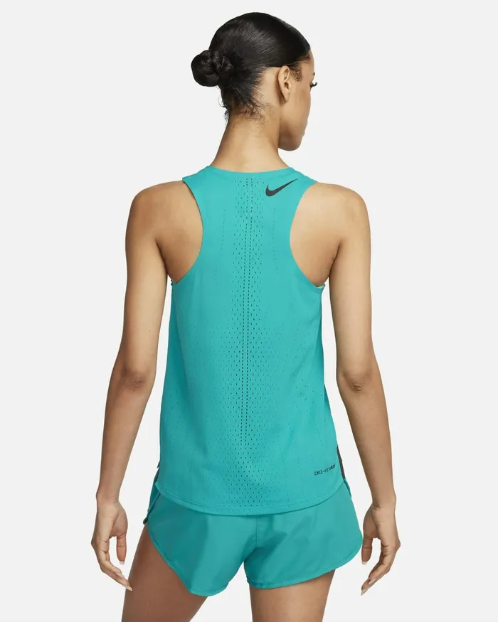 Women Nike Tops And TShirts DriFIT ADV AeroSwift Rapid Tealblack
