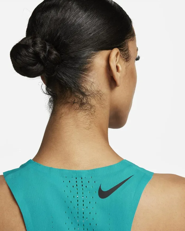 Women Nike Tops And TShirts DriFIT ADV AeroSwift Rapid Tealblack