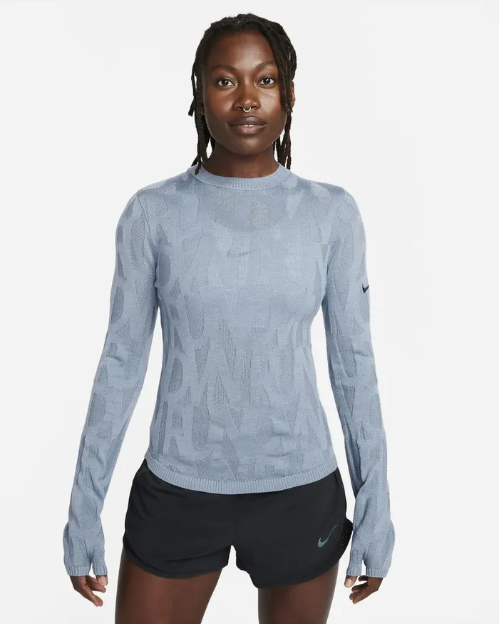 Women Nike Tops And TShirts Running Division Ashen Slate