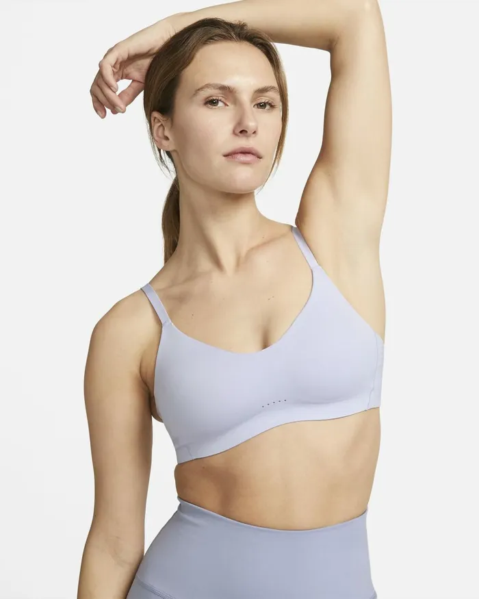 Women Nike Yoga Alate Minimalist Oxygen Purplestone Mauvewhite