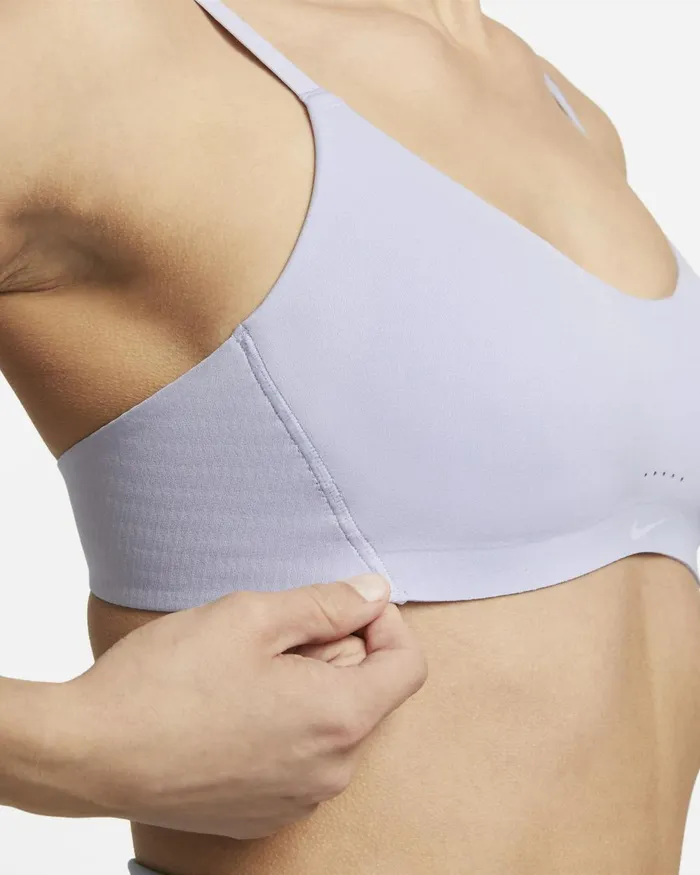 Women Nike Yoga Alate Minimalist Oxygen Purplestone Mauvewhite