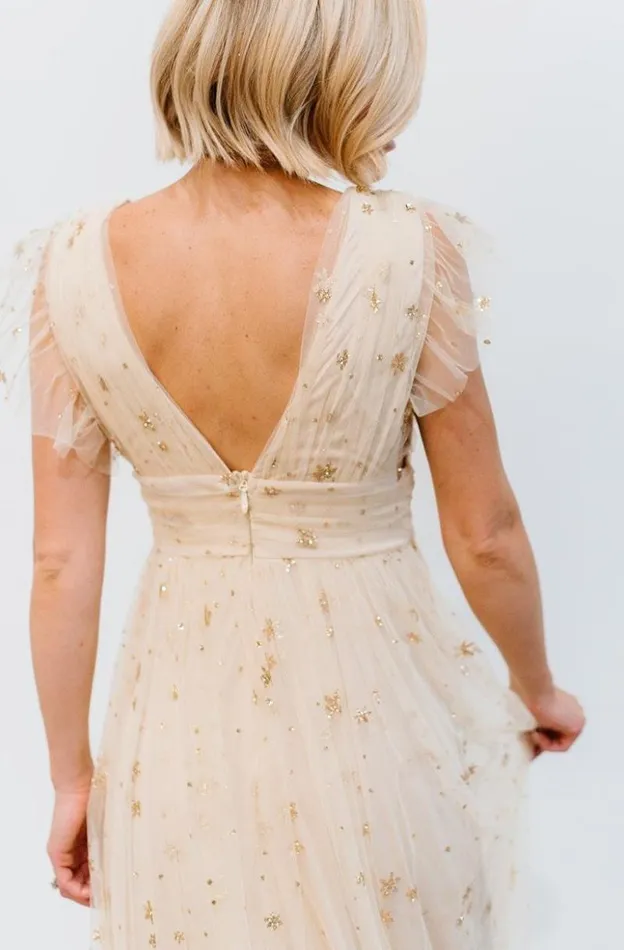 Women Nova Shimmer Maxi Dress Gold Baltic Born Embellished and Sequined Women Nova Shimmer Maxi Dress Gold Baltic Born Embellished and Sequined