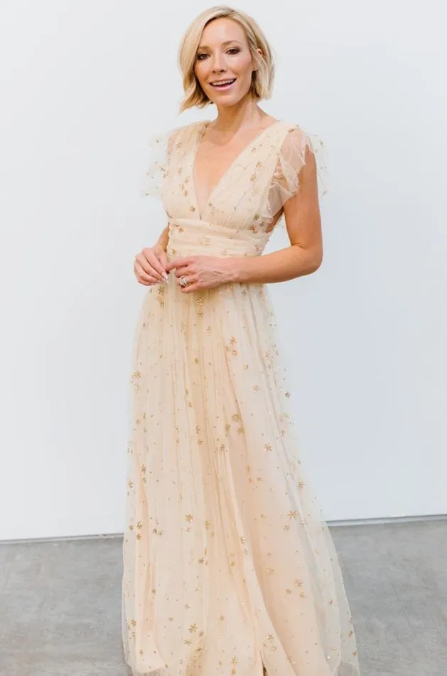 Women Nova Shimmer Maxi Dress Gold Baltic Born Embellished and Sequined Women Nova Shimmer Maxi Dress Gold Baltic Born Embellished and Sequined