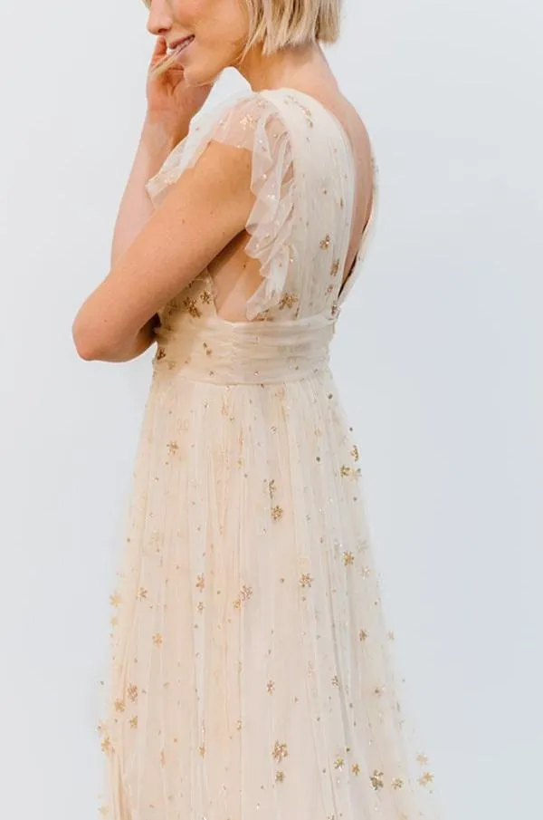 Women Nova Shimmer Maxi Dress Gold Baltic Born Embellished and Sequined Women Nova Shimmer Maxi Dress Gold Baltic Born Embellished and Sequined
